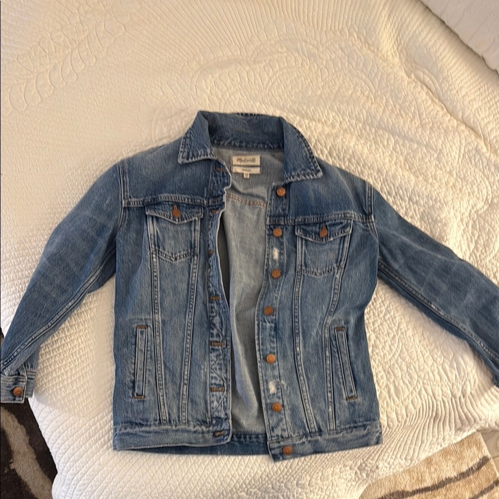 Light Wash Denim Jacket - Classic Blue Jean Jacket - Oversized XXS - madewell